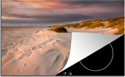 Produktbild von KitchenYeah© Herdabdeckplatte Strand - Dünen - Sand , 89x51cm, Küche Deko, Glaskeramikkochfeld Herdabdeckung, Abdeckplatte fùr Kochfeld