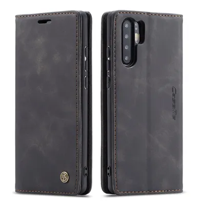 Obrázek produktu pro Huawei P30 Pro Pouzdro, RetroPolyuretanKožené Pouzdro, Kapsy na Karty, Magnetické Uzavírání, Pouzdro s Funkcí Stojánku pro Huawei P30 Pro černé