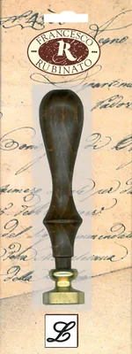 Produktbild von Rubinato Messingsiegel Alphabet, Holzgriff L Ø 20 mm, 9,5 cm, SB-Verpackung