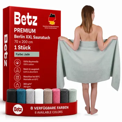 Produktbild von Betz XXL Saunatuch 70 x 200 cm BERLIN  Badetuch 100% Baumwolle Farbe – jade