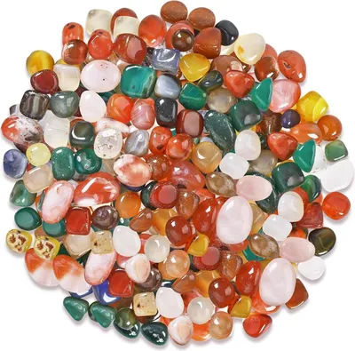 Immagine prodotto di 300g gemme colorate pietre semipreziose pietre naturali pietre burattate pietre portafortuna 9-16mm