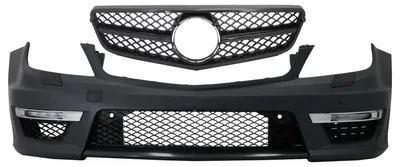 Produktbild von Stoßstange für Mercedes C W204 12+ C63 Facelift Kühlergrill Sport Look Schwarz.