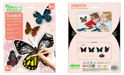 Image de Autocollants à gratter - Papillons, collection Créations naturelles
