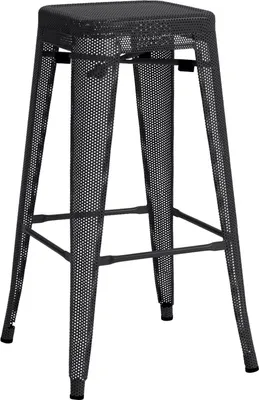 Produktbild von Barhocker – Industriehocker – Stapelbares und wartungsfreundliches Design | Farbe: Schwarz