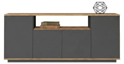 Produktbild von Cisliano - Anrichte, 180x45x75h cm Anthrazit, 3 Regale