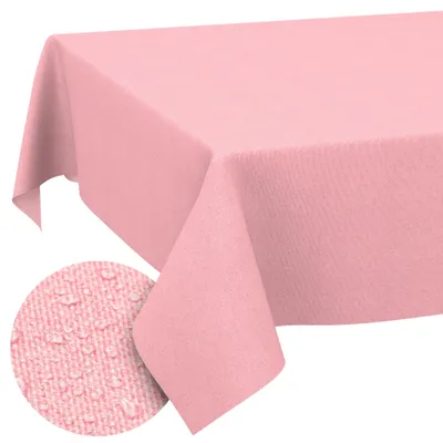 Tischdecke 140x260cm Rechteckig Altrosa DanceDirty abwaschbar Leinenoptik wetterfest, Hauptbild