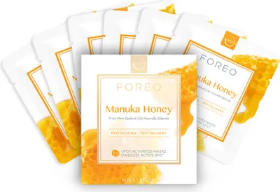 Produktbild von FOREO Manuka Honey revitalisierende Gesichtsmaske für trockene Haut, 6 Masken