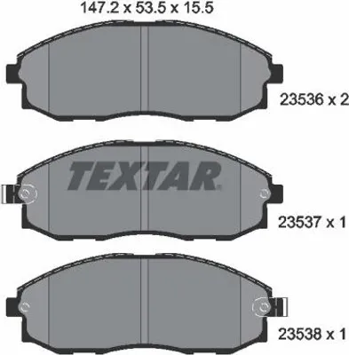 Produktbild von TEXTAR Bremsbeläge Satz Vorne für HYUNDAI H-1 / Starex MPV (A1) 2353601