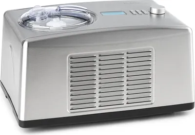 Produktbild von Klarstein Yo & Yummy 2-in-1 Eiscremebereiter & Yoghurt Maker Eiscremebereiter Joghurtmaschine Softeismaschine (1,5 Liter, 150 Watt, Timer, Restarbeitszeitanzeige, 150 Watt, Edelstahl) silber