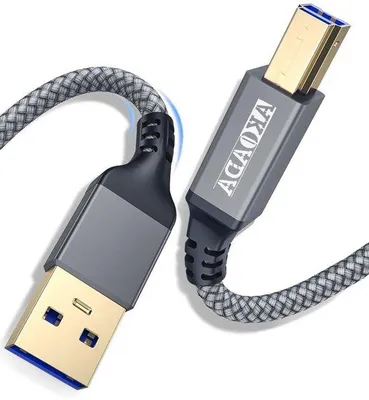 Zdjęcie produktu dla Kabel USB 3.0, długość 3 metry, prędkość transferu danych do 5 Gb/s, do stacji dokujących, hubów, drukarek i skanerów