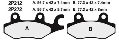 Produktbild von NISSIN Halbmetallische Straßenbremsbeläge - 2P-212NS