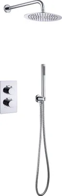 Produktbild von Unterputz Regendusche 25 cm Komplettset mit Wandbrausekopf Arm Chrom