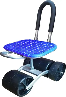 Produktbild von Höhenverstellbarer und faltbarer Gartenarbeitssitz für den Außenbereich | Rollhocker für Rasen und Terrasse