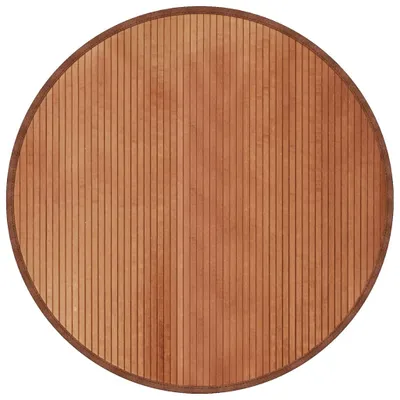 Image de Tapis rond marron 100 cm bambou