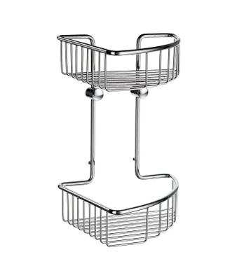 Produktbild von Smedbo SIDELINE - Basic Eckseifenkorb Doppelt in Chrom poliert DK1022