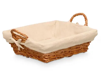 Produktbild von Weidekorb mit Stoffeinlage 28x35x13cm