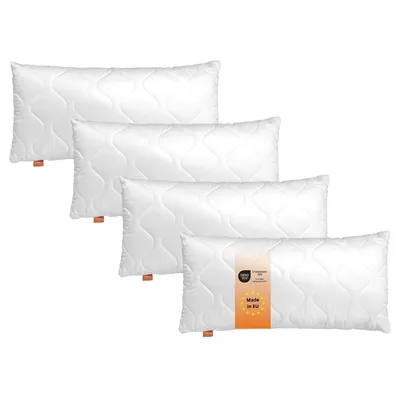 Immagine prodotto di Cuscino 40 x 80 cm, set di 4, cuscino per dormire, 100% microfibra, adatto a chi soffre di allergie, sleepling Basic 100
