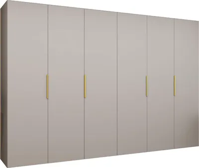 Produktbild von MEBLE KRYSPOL, Kleiderschrank, Schrank 300 cmx202x52, Kaschmir, Gold