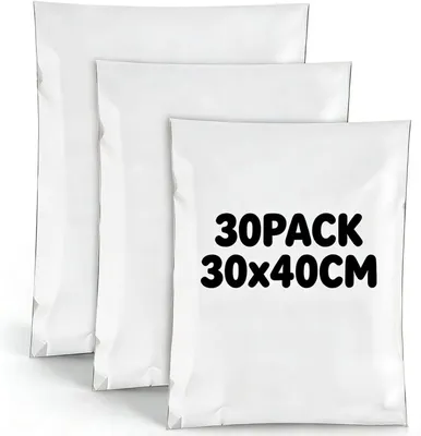 Produktbild von Versandtaschen 30 x 40 cm, 30 Stück, Kunststoff, wasserdicht, selbstklebend, für Kleidung