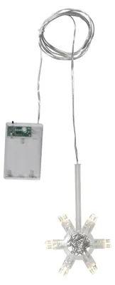 Produktbild von Lichterstern LIGHTY - für Papiersterne/Weihnachtssterne - 12 warmweiße LED - Timer - Batterie