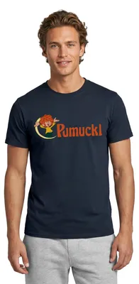 Produktbild von Spreadshirt Pumuckl Mit Frecher Pose Und Logo Schriftzug Männer T-Shirt, L, Navy