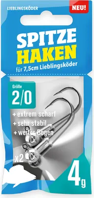 Produktbild von Lieblingsköder spitze Haken 4g #2/0