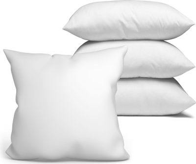 4x poduszki 45x45 cm poduszka wewnętrzna poduszka pikowana poduszka z mikrofibry dla alergików poduszka wypełniająca do łóżka poduszka do spania poduszka do spania (biała, zestaw 4 szt. 45 x 45 cm)