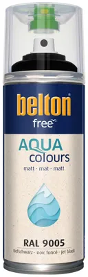Produktbild von belton free Lackspray AQUAcolours 400 ml tiefschwarz matt