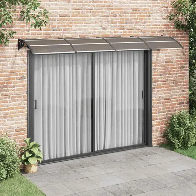 Obrázok produktu pre vidaXL Strieška na dvere čierna a priehľadná 350x75 cm polykarbonát