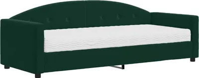 Produktbild von vidaXL Tagesbett mit Matratze Dunkelgrün 90x200 cm Samt