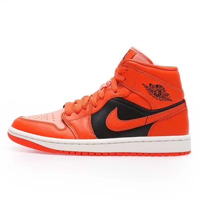 Produktbild von Nike - Uni - Air Jordan 1 Mid SE Sneakers - Bunt/Orange/Rot/Schwarz - Gr. 38.5