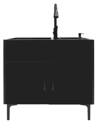 Obrázek produktu pro Kuchyňský dřez 81x43 cm - se skříňkou a výsuvným kohoutkem