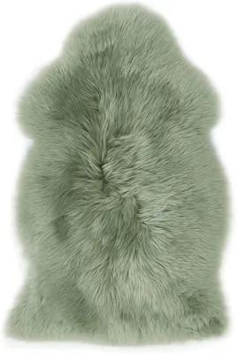 Produktbild von Schaffell Echtfell, 60 x 85 cm Salbei, Lammfell Fellteppich, Schaffell Teppich Bettvorleger
