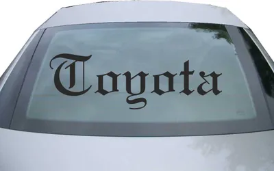 Produktbild von Indigos UG - Aufkleber Heckscheibe & Motorklappe DE6894 - schwarz - 600x195 mm - Coyota - Auto Scheiben Fenster Heckklappe Tuning Racing JDM - Die cut