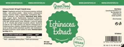 Produktbild von GreenFood Nutrition Echinacea-Extrakt 90 kapslí