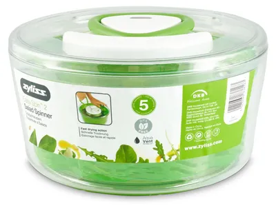 Produktbild von Zyliss E940011 Easy Spin 2 Salatschleuder, Klein, Kunststoff, Grün, Salattrockner inklusive Salatschüssel, Aquavent Technologie