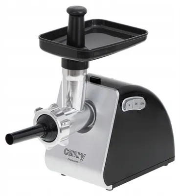 Obrázek produktu pro Camry | Mlýnek na maso | CR 4812 | Stříbrný/černý | 1600 W | Počet rychlostí 2 | Kapacita (kg/min) 2 | Vstup; 3 síta; Řezačka štěrku; Tlačítko; Zásobník
