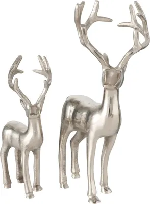 Produktbild von Boltze Gruppe Thielo Figur Hirsch silber 36cm (1 Stück)