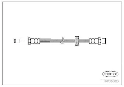 Produktbild von CORTECO 19035383 Bremsschlauch Vorne für VOLVO V70 II (285) V70 I (875, 876) XC70 Cross Country (295)