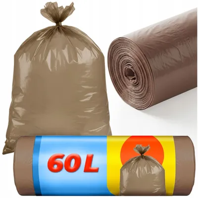 Obrázok produktu pre Vrecie Na Odpadky 1 Rolka 60 L Hnedé