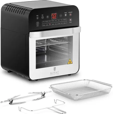 Produktbild von Royal Catering Heißluftofen - 1.600 W - 13 Programme - inkl. Gitterrost, Blech, Drehspieß und Abtropfschale