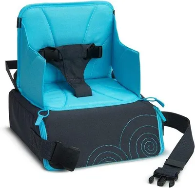 Immagine prodotto di Seggiolone pieghevole, azzurro, ideale per casa e in viaggio