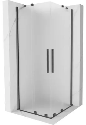 Obrázek produktu pro Mexen Velar Duo posuvná sprchová kabina 90 x 90 cm, matný, kartáčovaný gun gray - 871-090-090-32-66
