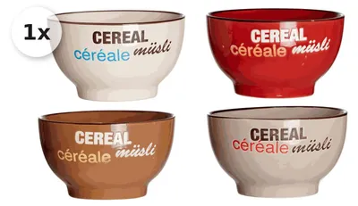 Produktbild von Müslischale 14cm 4er Set Coffee Talk sortiert