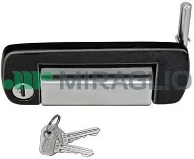 Zdjęcie produktu dla Klamka drzwi zewnętrznych lewa + prawa z zamkiem do Fiat 126 4247759 4247758