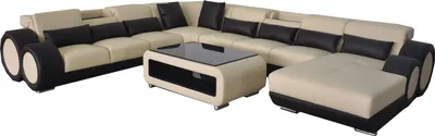 Zdjęcie produktu dla Skórzana sofa do salonu nowoczesny narożnik w kształcie litery U szezlong G8035