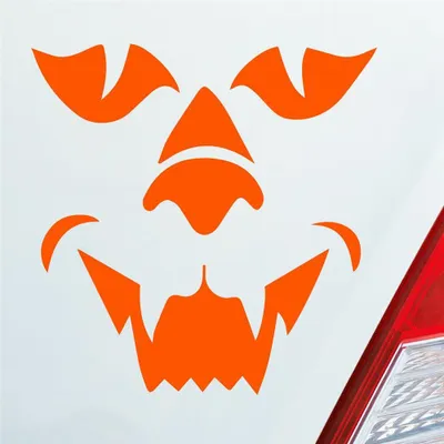 Produktbild von Auto Aufkleber Löwe Monster Dämon Lion CAR KFZ PKW Roller Motorrad 10x10 cm Orange Sticker Heckscheibenaufkleber