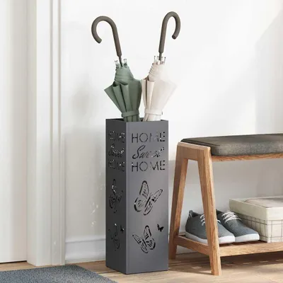 Produktbild von Praktischen Sonnenschirmhalter Anthrazit 15,5 x 15,5 x 49 cm Metall - Schirmständer ,design Möbel 5410543 1parcel