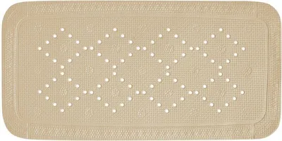 Produktbild von Spirella Duschmatte Badematte Badewannenmatte Badewanneneinlage antibakteriell rutschfest mit Saugnäpfen - Alaska Bahama Beige - ca. 36 x 91 cm
