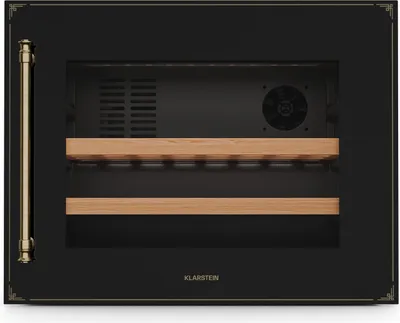 Obrázek produktu pro Chladnička na víno Klarstein Vinsider Victoria 28 – 28 lahví, 1 zóna, 5–20 °C, dotykové ovládání, LED, UV ochrana, tichá, vestavná, černá